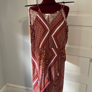 Paisley print sleeveless romper